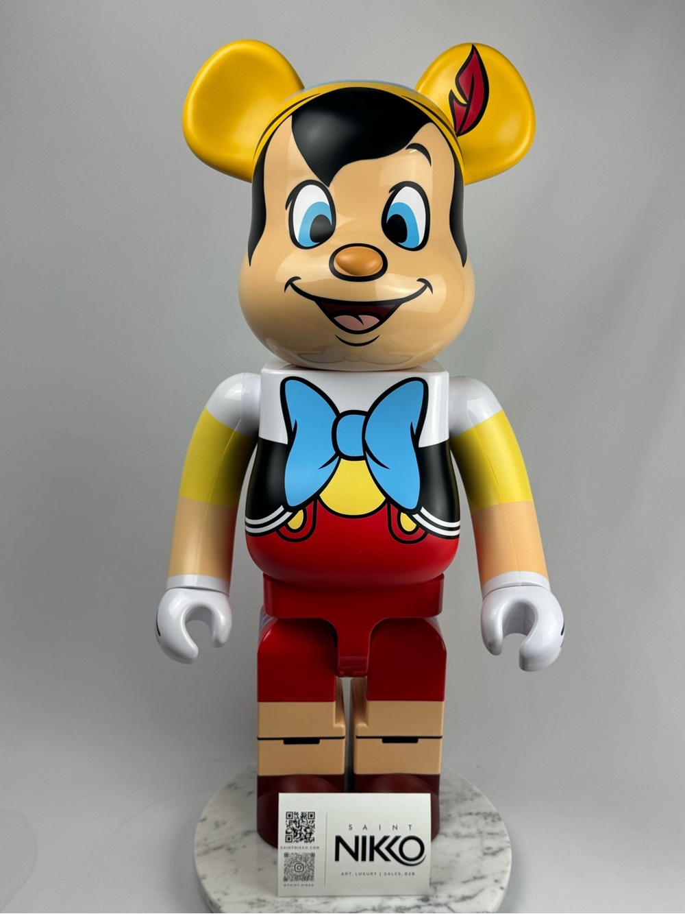 Medicom BE@RBRICK Disney PINOCCHIO 1000% Bearbrick Figure No Box